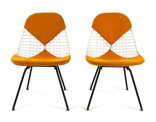 Charles and Ray Eames (American, 1907-1978; 1912-1988), HERMAN MILLER, CIRCA 1951, a pair of DKR bikini chairs