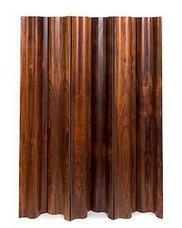 Charles and Ray Eames (American, 1907-1978; 1912-1988), HERMAN MILLER, 1946/1996, a rosewood FSW 6 folding screen