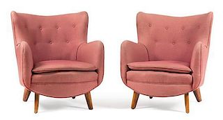 George Nelson (American, 1908-1986), HERMAN MILLER, CIRCA 1948, a pair of easy chairs, model 4688