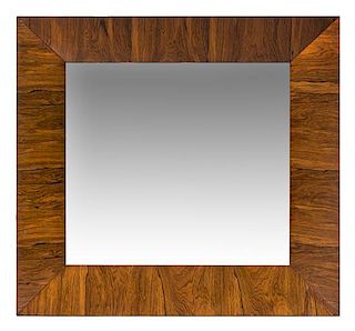 * Edward Wormley (American, 1907-1995), DUNBAR, a square wood framed mirror