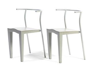 * Phillipe Starck (French, b.1949), KARTELL, CIRCA 1988, a pair of white Dr. Glob chairs