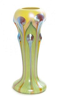 Quezal, USA, EARLY 20TH CENTURY, a glass vase