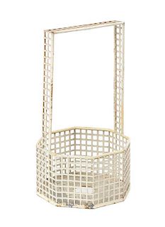 * Josef Hoffmann (Austrian, 1870-1956), WIENER WERKSTATTE, a gitterwerk enameled steel basket