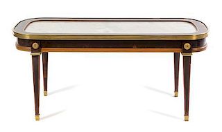 Maison Jansen, , a low table, with a marble top and rounded corners