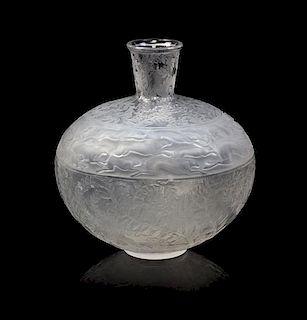 Rene Lalique (French, 1860-1945), 1923, Lievres vase