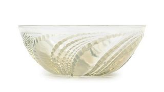 * Rene Lalique (French, 1860-1945), , a Fleurons pattern bowl