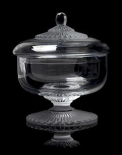 * Lalique, , an Elvire pattern footed bowl and cover