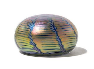 * A Studio Glass Paperweight Diameter 3 1/2 inches