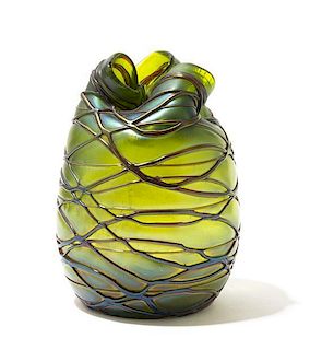 * Attributed to Charles Lotton (American, b.1935), USA, glass vessel