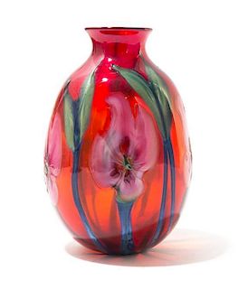 * Charles Lotton (American, b.1935), USA, 1981, glass vase