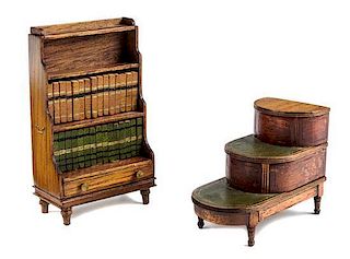 Two Regency Style Furniture Articles Height 3 3/4 x width 2 1/4 x depth 1 1/8 inches.
