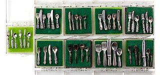 A Collection of American Silver Flatware Articles, Daisy Couture, Seattle, WA, of various patterns; 47 items total.