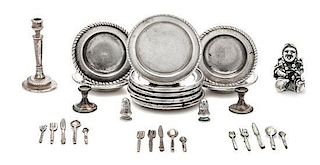 An American Silver Flatware Service For 22, Aerie Jewelers, comprising dinner knives, dinner forks, table spoons and teaspoon