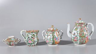 Antique Chinese Export Famille Rose Tea Set