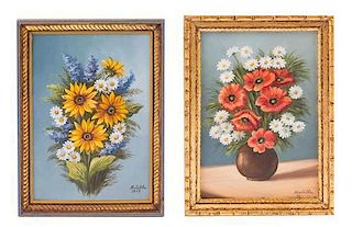 Motilla, (20th Century), Floral Still Life, (two works)