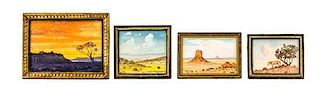 Fred Bia, (American, 20th Century), Landscape Scenes (four works)