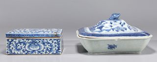 Two Amtique Chinese Blue & White Porcelains