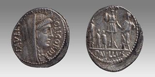 L. Aemilius Lepidus Paullus. 62 BC. AR Denarius (19mm, 3.96 gm). Rome mint.