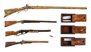 A Group of Four Firearms Length of first 5 1/2 inches.