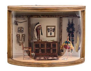A Southwestern Style Room Height 10 3/4 x width 15 1/4 x depth 11 3/4 inches.
