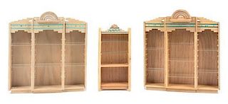 Three Southwestern Style Display Cabinets Height of tallest 7 3/4 inches.
