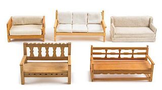 Five Furniture Articles Width of widest 6 1/2 inches.