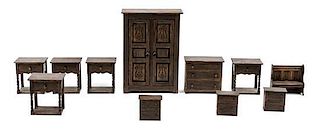 A Group of Eleven Furniture Articles Height of first 6 inches.