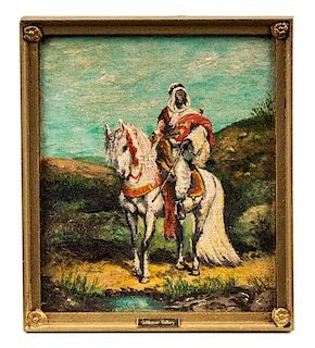 After Adolf Schreyer, (German, 1828-1899), Arab Warrior on Horseback
