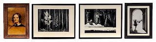 A Group of Four Photographic Prints First 1 9/16 x 2 inches.