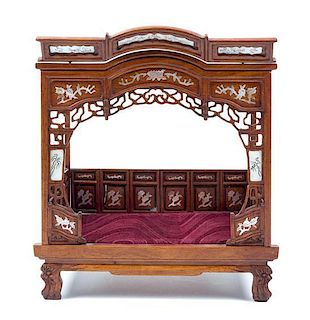 A Chinese Diminutive Marriage Bed Height 8 1/2 inches.