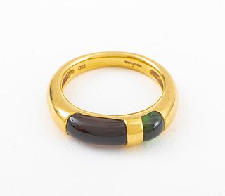 Rugiada 18K Yellow Gold Amethyst & Peridot Ring