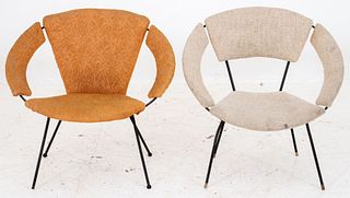 Mid-Century Modern Upholstered Hoop Chairs, 20th c