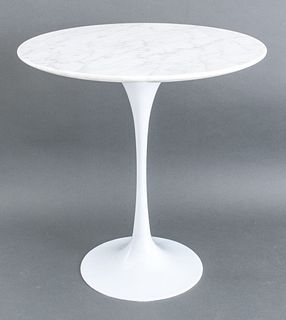 Knoll Manner Marble Top Tulip Side Table
