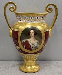 Possibly Royal Vienna Porcelain Urn .