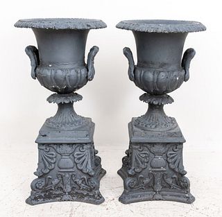 Victorian Style Garden Urns, Pair