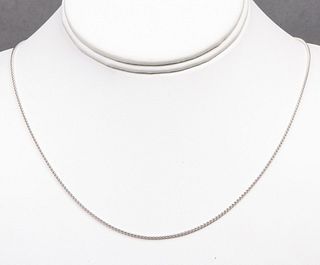 10K White Gold Popcorn Link Chain Necklace