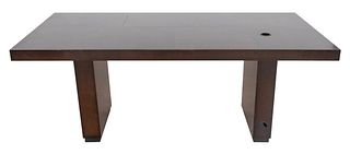 Executive Charcoal Maple Wood Office Desk