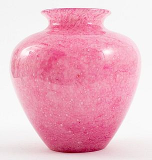 Carder Steuben Rose Cluthra Glass Vase