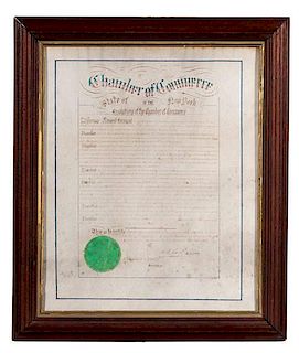 Admiral D.G. Farragut's Copy of the Resolution of the Chamber of Commerce, State of New York, November 5, 1862 