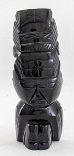 Mexican Mesoamerican Style Obsidian Sculpture