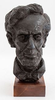 Joseph Konzal 'Abraham Lincoln'  Plaster Sculpture