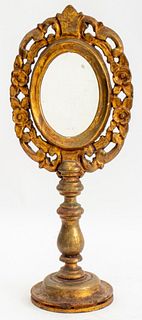 Baroque Style Carved Giltwood Table Mirror