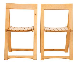 Italian Aldo Jacober Attr. Beech Foldable Chair, 2