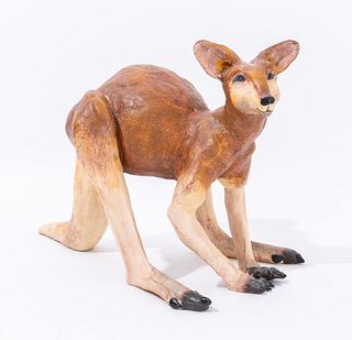 Standing Kangaroo Resin Sculpture