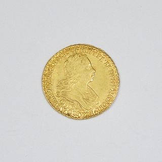 1727 Russia Peter II 2 Ruble Gold Coin.
