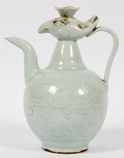 CHINESE BIRD FORM PORCELAIN COFFEE POT