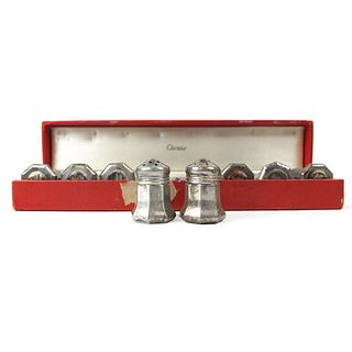 Set of Eight Cartier Sterling Silver Shakers