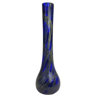 Large Czech Bohemian Cobalt Blue Vase