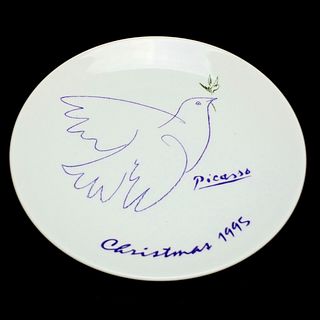 Picasso "Dove 12/28/61" Christmas Plate