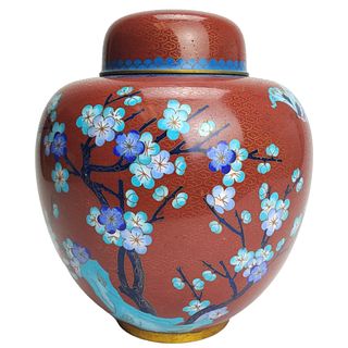 Chinese CloisonnÃ© Enamel Ginger Jar